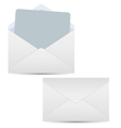 open and closed white envelopes vector image vector image