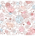 sea shell seamless pattern vector image vector image