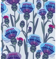 thistle with leaves and stems vector image