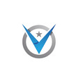 v letter logo business template icon vector image