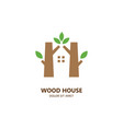 wood house vector image