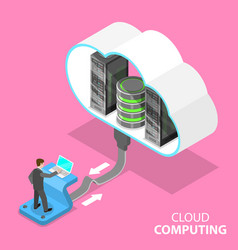 Isometric flat concept of data recovery Royalty Free Vector