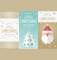 merry christmas greeting banners vector image vector image
