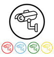 security camera icon with color variations vector image vector image