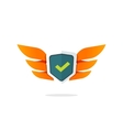 wings shield symbol concept of protection vector image
