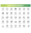 allergen ingredients icons vector image vector image