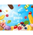 background delicious ice cream vector image