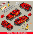 first aid vehicle isometric vector image vector image