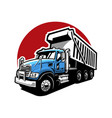 premium dump truck isolated vector image vector image