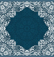 retro white boho floral frame vector image vector image