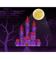 dark medieval castle in night vector image vector image