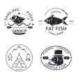 fishing emblems labels elements logos icons set vector image