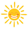 laughing sun summer weather funny sky character vector image