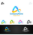 letter a digital marketing financial advisor vector image