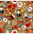 school and science seamless pattern background vector image