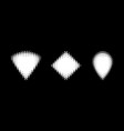set of white halftone gradient texture backgrounds vector image