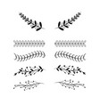 set rustic natural branches concept vector image