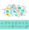 text communications linear composition vector image