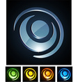 3d round emblems vector image vector image