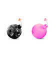 colorful of bombs vector image