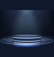 illuminated neon lights stage realistic vector image