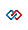 infinity arrow logo template icon symbol vector image vector image