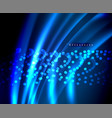 neon glowing techno lines hi-tech futuristic vector image