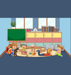 Kids daily routine activities Royalty Free Vector Image