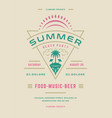 summer party poster or flyer retro design template vector image vector image