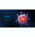 virus abstract 3d viral microbe on blue vector image vector image