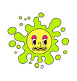 doodle sun character with facial expression vector image