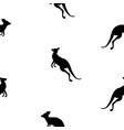 animal seamless pattern background with kangaroo vector image