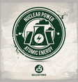 alternative nuclear power stamp vector image vector image