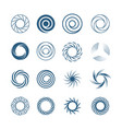 abstract spiral circles set fashionable round vector image