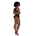 curvy african american girl in casual wear vector image