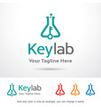 key lab logo template vector image