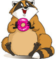 raccoon vector image