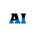 ai letter icon design on white backgroundcreative vector image