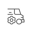 flower delivery line outline icon vector image
