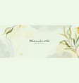 abstract background watercolor with green leaves vector image