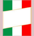 italian flag frame vector image vector image