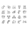 manipulation icon set vector image