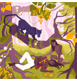 mowgli color flat composition vector image vector image