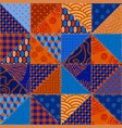 patchwork textile pattern seamless quilting vector image vector image