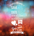 save the date for personal holiday wedding vector image vector image