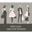 silhouette of fashion woman vector image vector image