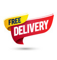 free delivery flag vector image vector image