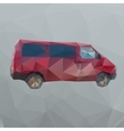 red polygon van vector image vector image