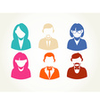 social media flat people user icons set vector image vector image