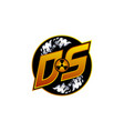 ds logo monogram esport gaming with gas shape vector image